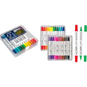 Набор маркеров акриловых 24цв. кистевидн./пулевидн."deVENTE. Classic&Pastel", двусторон.