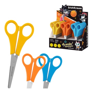 Ножницы ErichKrause JOY "Ну, Погоди! Каникулы", 13.5см, ассорти (в дисплее по 24 шт.)