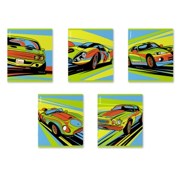 Тетрадь А5 48л кл. Erich Krause "Neon Carl" глянцевая ламинация MIX-PACK