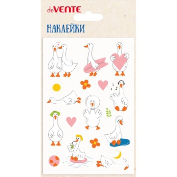 Наклейки декоративные объемные 10*15см  "Duck love",мягкие, многоразовые