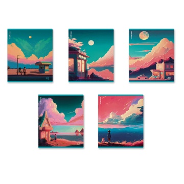 Тетрадь А5 48л кл. Erich Krause "Бирюзовые миры", матовая ламинация MIX-PACK