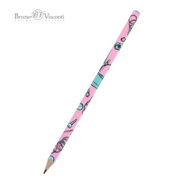 Карандаш ч/гр BV "HappyGraphix. Life Style. Pink dream" НВ