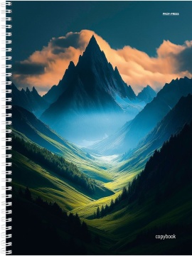 Тетрадь А4 60л кл. гребень Проф-Пресс "Горный пейзаж - 4"