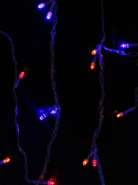 Гирлянда электрическая Занавес 1,4*1,4м 80LED светодиодная 220 В, мультицвет