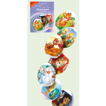 Набор термонаклеек для яиц 74*358мм, 7шт/уп "Детская"