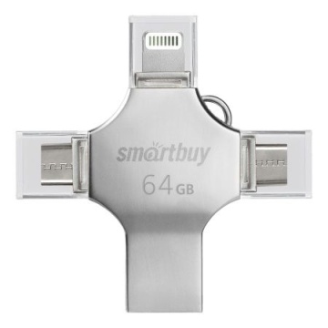 Флеш-драйв  64 GB USB 3.0/3.1 Smartbuy Metal Quad