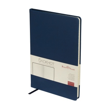 Записная книжка А5  80л. кожзам, мягк.пер. "Megapolis velvet. Темно-синий" лин., ляссе, софт-тач