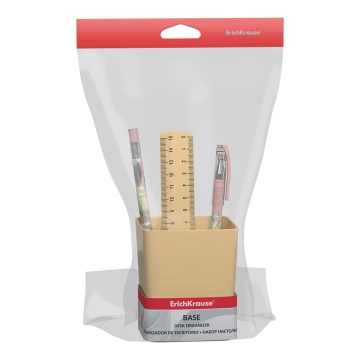 Набор настольный пластиковый ErichKrause Base, Powder, бежевый