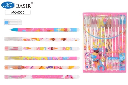 Ручка гелевая стираемая "Десерт" синяя, 0,38мм*