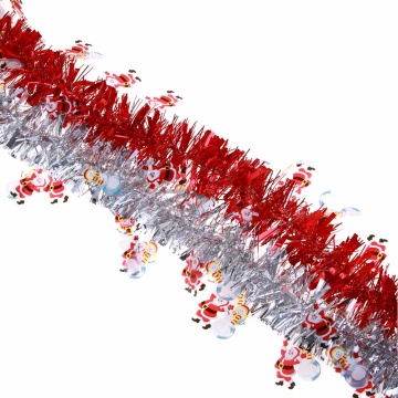 Мишура d= 8см, 2м, ПВХ, с декором снеговики и деды морозы, ассорти