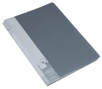 Папка файл А4  40лист 0.70мм серая