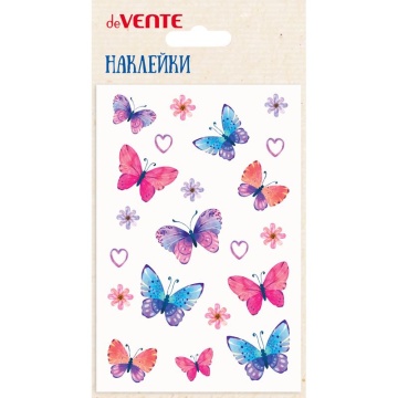 Наклейки декоративные объемные 10*15см  "Бабочки",мягкие, многоразовые