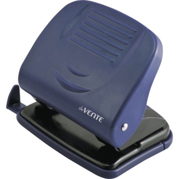 Дырокол deVENTE  30 лист, пластик, линейка, синий