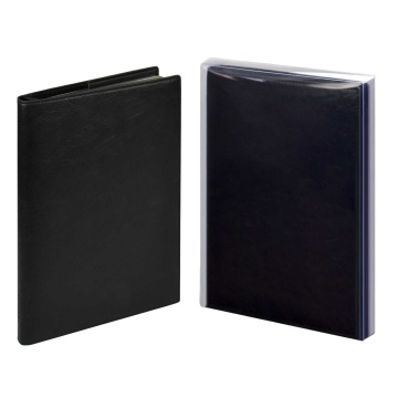 Ежедневник недат. А5+ 160л., кож.зам., мягк.пер. "Шеврет черный" блинт.тисн. ляссе