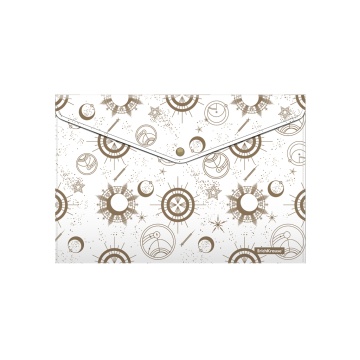 Набор из 4 папок-конвертов на кнопке пластиковых ErichKrause Волшебное небо, A4, ассорти