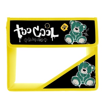 Папка д/тетрад. А5 (230*190*50) 2отд. на липучке, пластик "Крутой медведь"