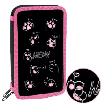 Пенал 2 отд. (190*110*45) молния, лам.картон "Эмодзи лапки"