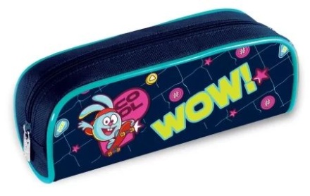 Пенал-косметичка (210*80*40) молния, ткань "Смешарики"
