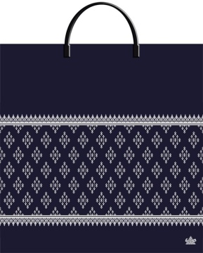 Пакет 36*37см (100мк) с пластиковой ручкой "Шарф принт" ПВД