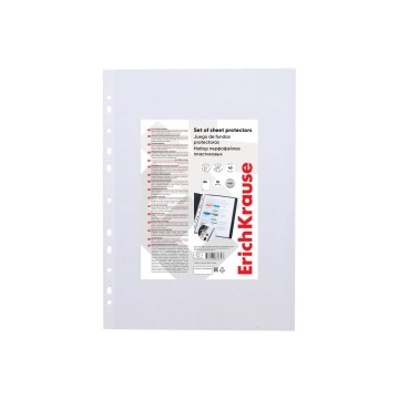 Файл с перфорацией А4 Fizzy Clear 40мкм/ 10 шт/уп., тиснение