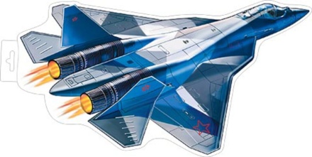 Плакат фигурный 35*40см "Самолет"