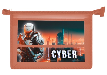 Папка д/труда А4 (325*230*100) 1отд. молния сверху, пластик "Солдат будущего"