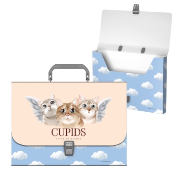 Портфель пластиковый ErichKrause Cupids, A4 (в пакете по 1 шт.)