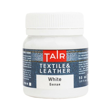 Краска акрил. по ткани и коже  50 мл, белая