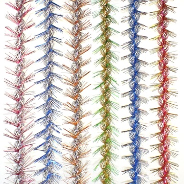 Мишура d=35+80мм, 2м "Северное сияние" цвет ассорти