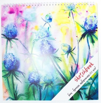 Скетчбук 280*280мм  20л., гребень, 200гр/м2 "Superbig Aquarelle" акварельная бумага