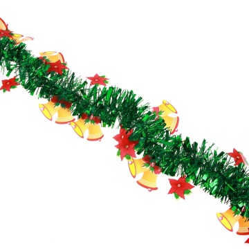 Мишура d= 8см, 2м, ПВХ, с декором Колокольчик