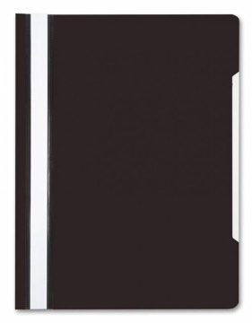 Скоросшив. пласт. прозр. верх.  черный, 0.12/0.16