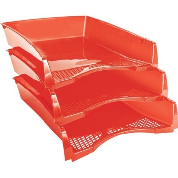 Лоток д\бумаг гориз.Simple красный непрозрачный