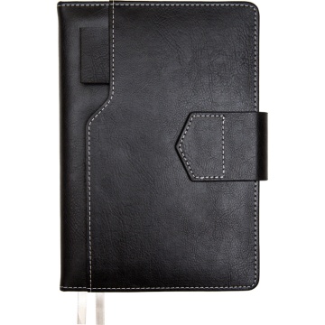 Ежедневник недат. А5 deVENTE Prestige 272 стр.,черный,тв.обл.,кожзам, карман,магн.створка