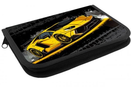 Пенал 1 отд. (212*135*26) молния, лам.картон "Спорткар жёлтый"