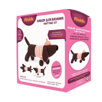 Набор для вязания игрушки "Романтичная такса" 14+