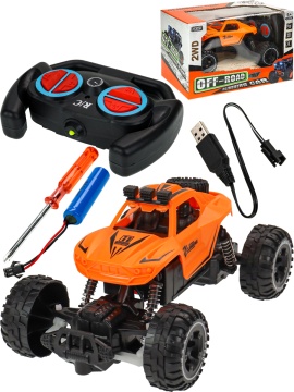 Машинка на р/у "Краулер" 21см, 3.7V акк.,бат.2AA не в компл.,цвет-микс,свет