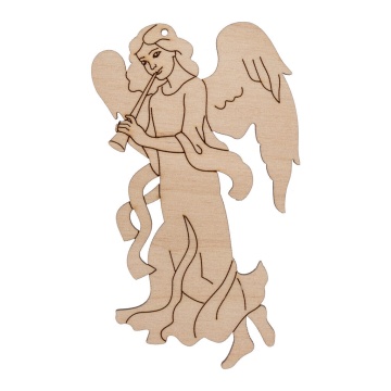 Заготовка деревянная ПАСХА Подвеска "Ангел" 5*8см