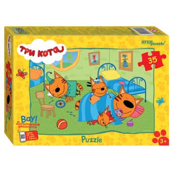 Пазлы   35 элементов  330*230мм.  "Три кота (new 2)" АО "СТС"
