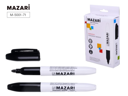 Маркер перманентный. "HARMONY". Черный. Пулевидный наконечник, ширина линии 2 мм.