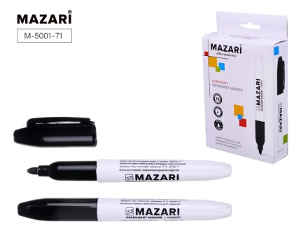 Маркер перманентный 2,0мм пулевидный, черный