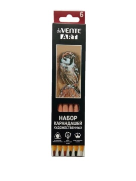 Уголь для рисования худ. "deVENTE. Art", в карандаше 6шт.ассорти
