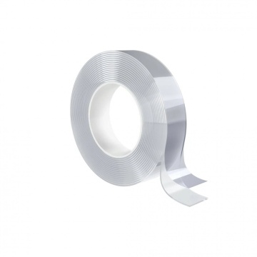 Клейкая лента (нанолента) двусторонняя многоразовая Alingar, 20 мм * 2 м, толщина 1 мм, основа полипропилен
