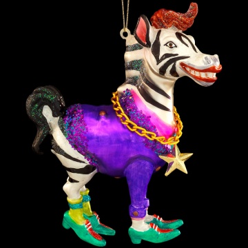 Украшение ErichKrause Decor Зебра-стиляга 12см, стекло