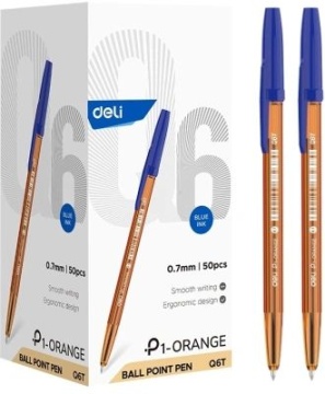 Ручка шар. Deli синяя, 0,7мм