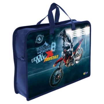 Папка для тетрадей. А4. Пластиковая, с ручками. МОТОФРИСТАЙЛЕР