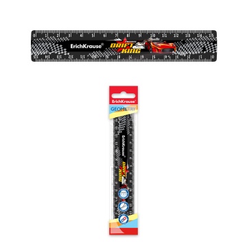 Линейка пластиковая ErichKrause Drift King, 15см, во флоупаке