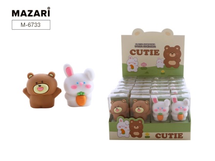 Точилка пласт. 1 отв. "Cutie" ассорти