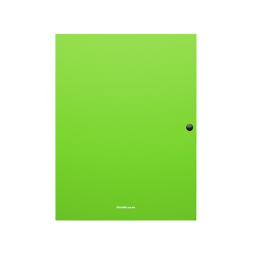 Папка на кнопке пластиковая ErichKrause Matt Neon, с 3 клапанами, 8мм, A4, ассорти (в пакете по 4 шт