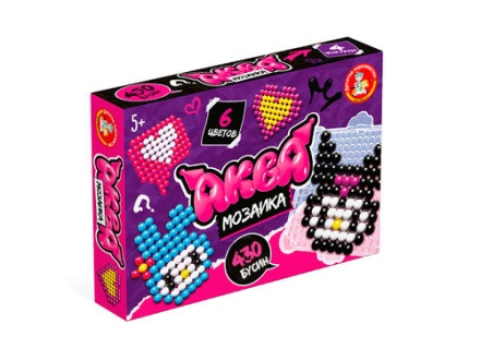 Аквамозаика 430 дет. 4 картинки, планшет "Злой кролик"